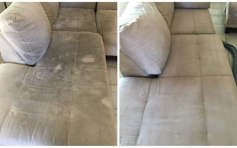 Result Of Cleaning Microfiber Couch